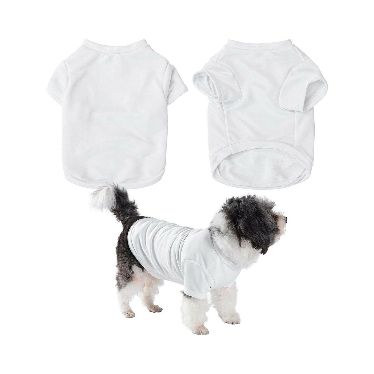 Craft Express 2 Pack Medium Sublimation Pet T-Shirt – White Polyester